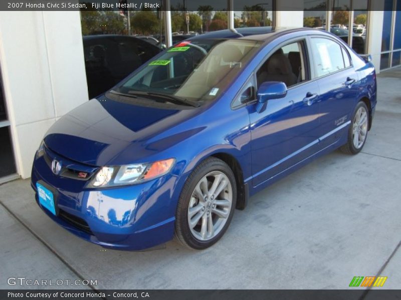 Fiji Blue Metallic / Black 2007 Honda Civic Si Sedan