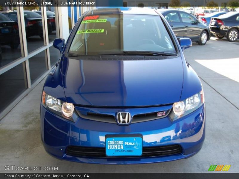 Fiji Blue Metallic / Black 2007 Honda Civic Si Sedan