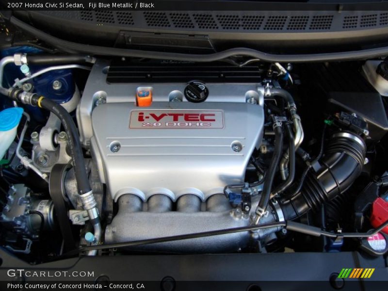Fiji Blue Metallic / Black 2007 Honda Civic Si Sedan