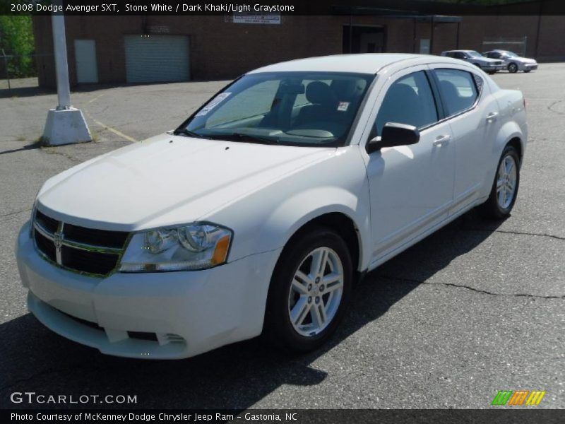 Stone White / Dark Khaki/Light Graystone 2008 Dodge Avenger SXT