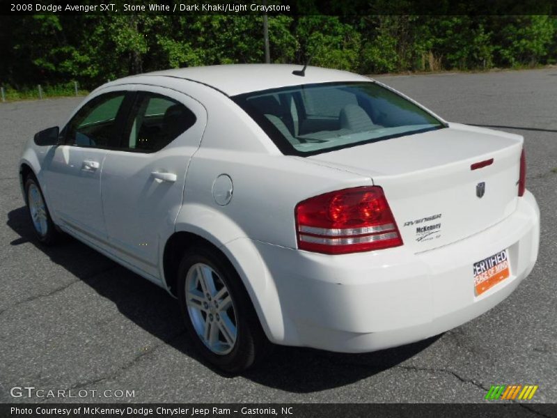 Stone White / Dark Khaki/Light Graystone 2008 Dodge Avenger SXT