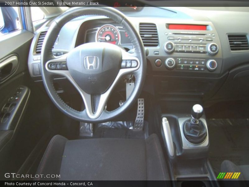 Fiji Blue Metallic / Black 2007 Honda Civic Si Sedan