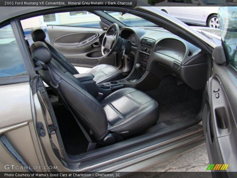 Mineral Grey Metallic / Dark Charcoal 2001 Ford Mustang V6 Convertible