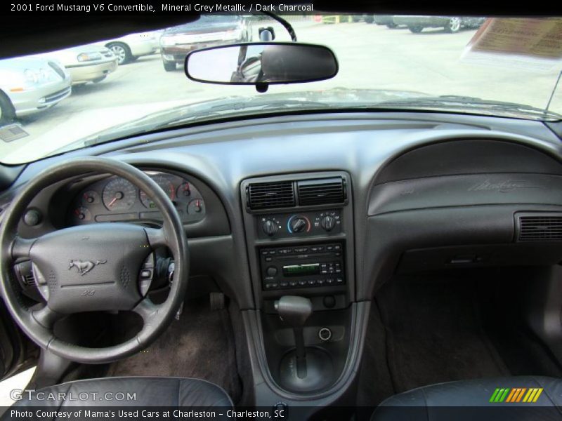 Mineral Grey Metallic / Dark Charcoal 2001 Ford Mustang V6 Convertible