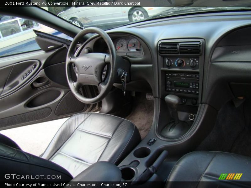 Mineral Grey Metallic / Dark Charcoal 2001 Ford Mustang V6 Convertible