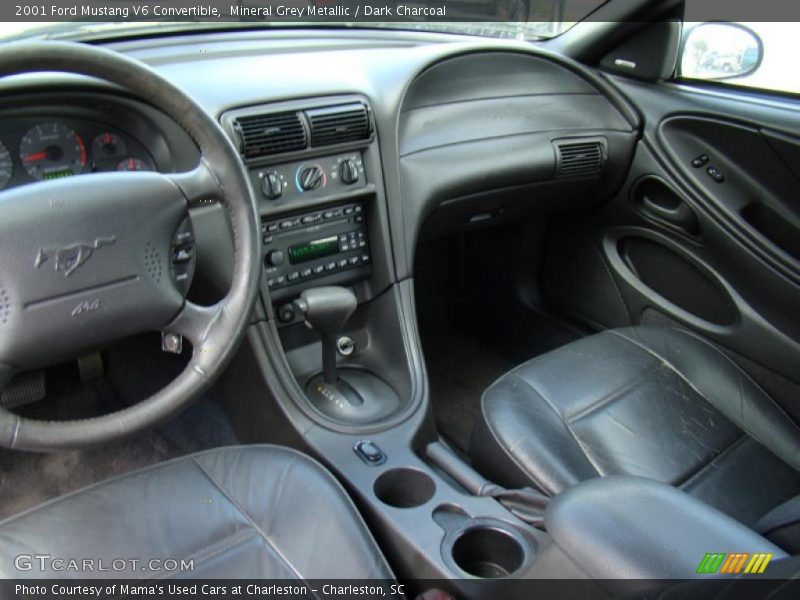Mineral Grey Metallic / Dark Charcoal 2001 Ford Mustang V6 Convertible
