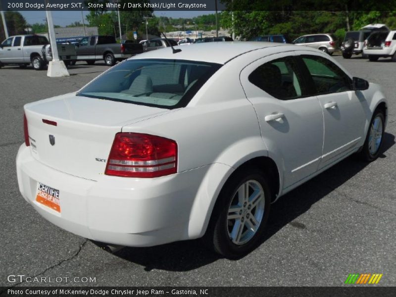 Stone White / Dark Khaki/Light Graystone 2008 Dodge Avenger SXT