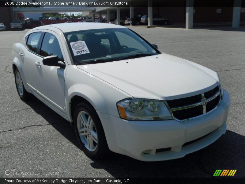 Stone White / Dark Khaki/Light Graystone 2008 Dodge Avenger SXT