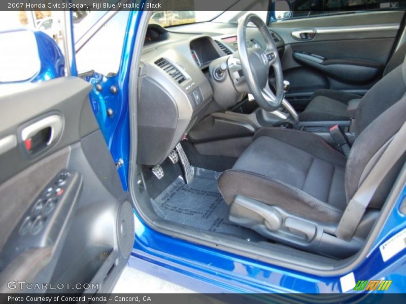 Fiji Blue Metallic / Black 2007 Honda Civic Si Sedan