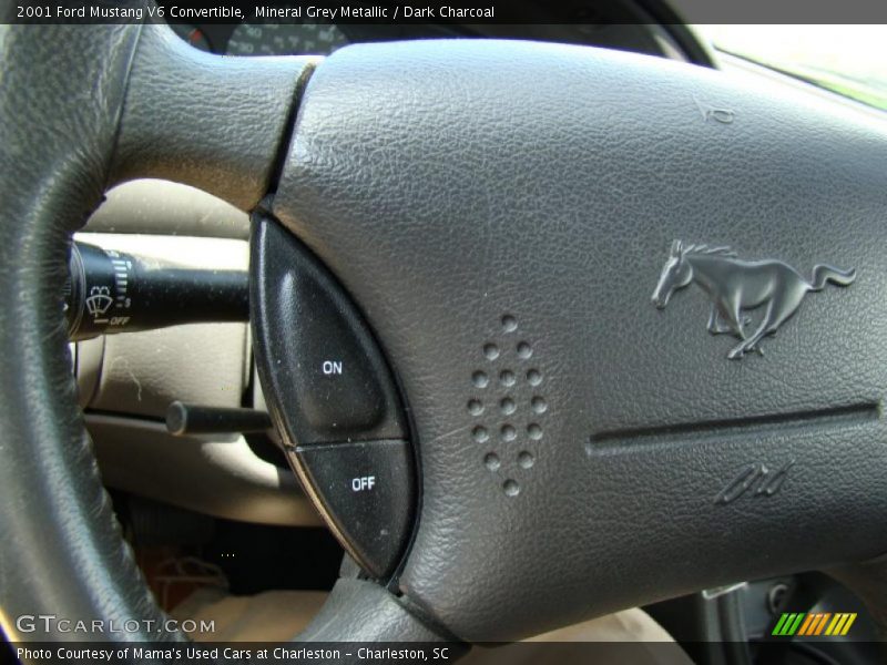 Mineral Grey Metallic / Dark Charcoal 2001 Ford Mustang V6 Convertible