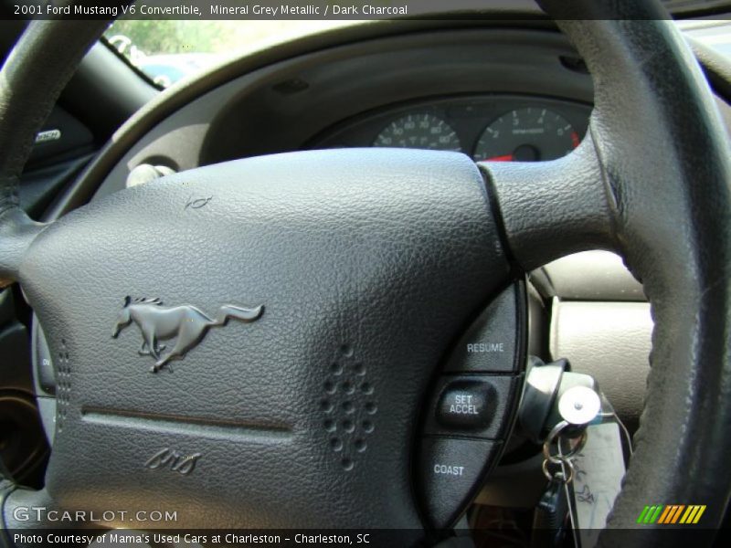 Mineral Grey Metallic / Dark Charcoal 2001 Ford Mustang V6 Convertible