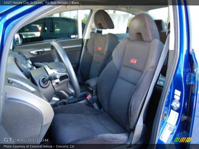 Fiji Blue Metallic / Black 2007 Honda Civic Si Sedan