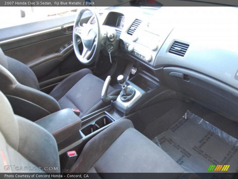 Fiji Blue Metallic / Black 2007 Honda Civic Si Sedan