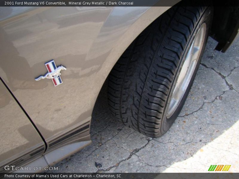 Mineral Grey Metallic / Dark Charcoal 2001 Ford Mustang V6 Convertible