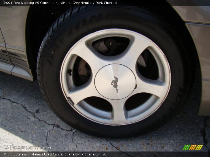 Mineral Grey Metallic / Dark Charcoal 2001 Ford Mustang V6 Convertible