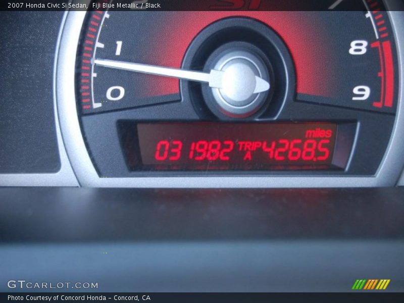 Fiji Blue Metallic / Black 2007 Honda Civic Si Sedan