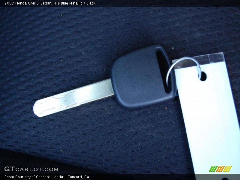 Fiji Blue Metallic / Black 2007 Honda Civic Si Sedan