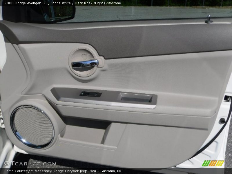 Stone White / Dark Khaki/Light Graystone 2008 Dodge Avenger SXT