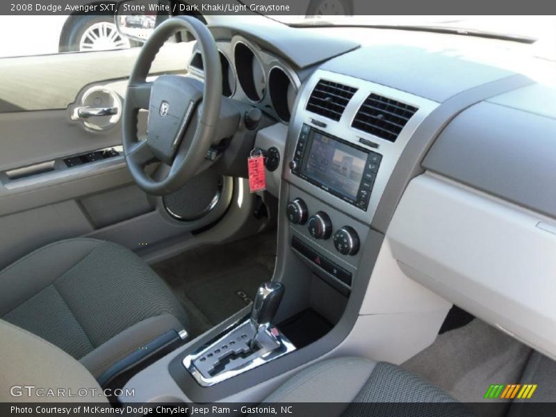 Stone White / Dark Khaki/Light Graystone 2008 Dodge Avenger SXT