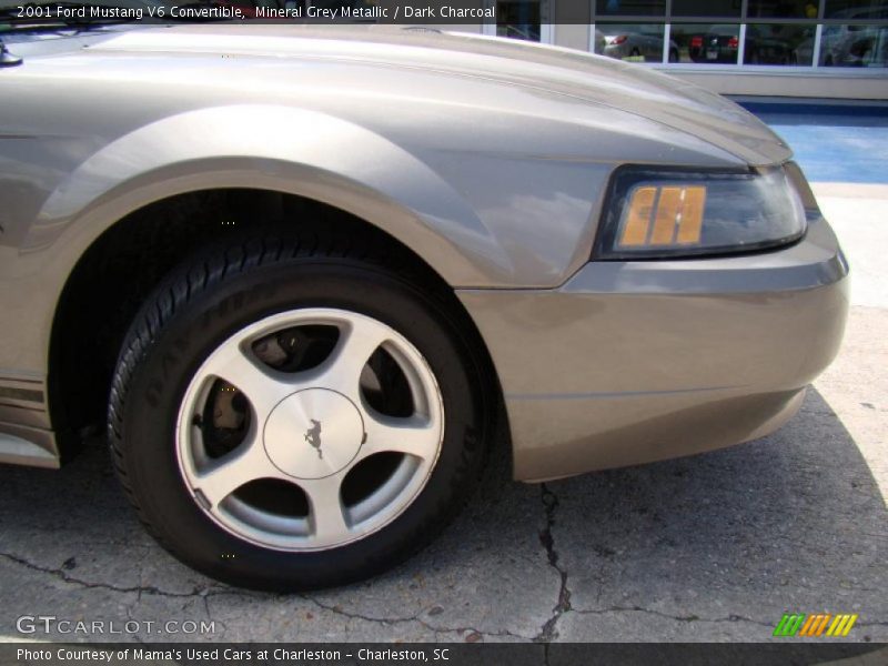 Mineral Grey Metallic / Dark Charcoal 2001 Ford Mustang V6 Convertible