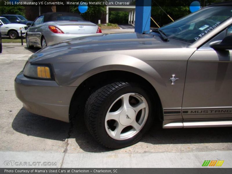 Mineral Grey Metallic / Dark Charcoal 2001 Ford Mustang V6 Convertible