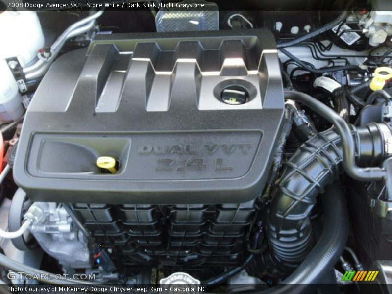 Stone White / Dark Khaki/Light Graystone 2008 Dodge Avenger SXT