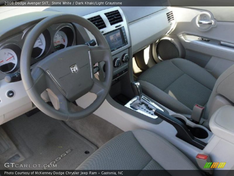 Stone White / Dark Khaki/Light Graystone 2008 Dodge Avenger SXT
