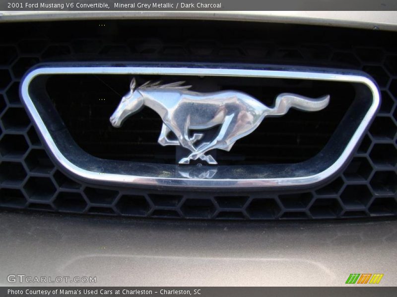 Mineral Grey Metallic / Dark Charcoal 2001 Ford Mustang V6 Convertible