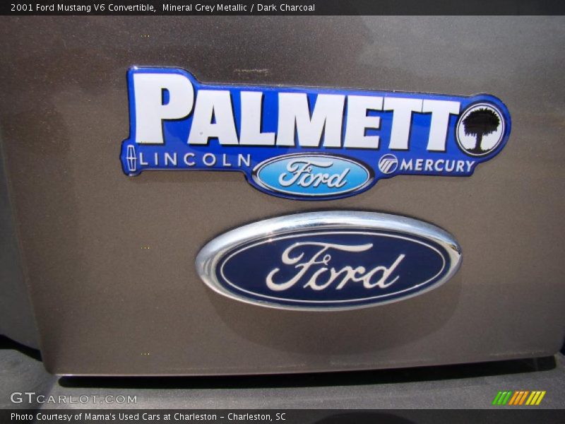 Mineral Grey Metallic / Dark Charcoal 2001 Ford Mustang V6 Convertible