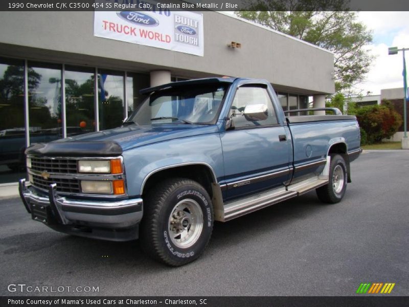 Catalina Blue Metallic / Blue 1990 Chevrolet C/K C3500 454 SS Regular Cab