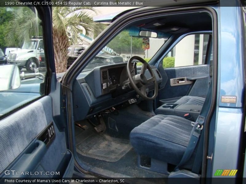 Catalina Blue Metallic / Blue 1990 Chevrolet C/K C3500 454 SS Regular Cab