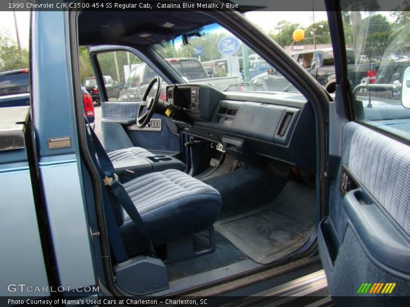 Catalina Blue Metallic / Blue 1990 Chevrolet C/K C3500 454 SS Regular Cab
