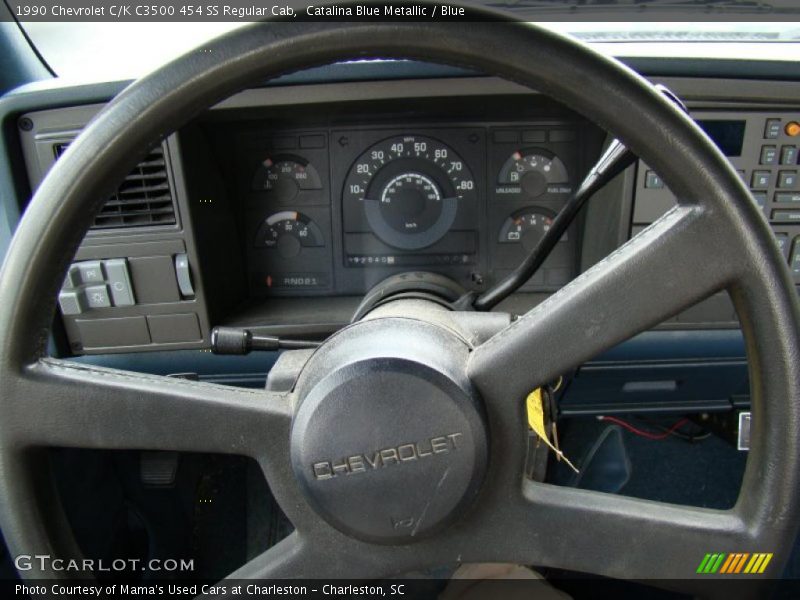 Catalina Blue Metallic / Blue 1990 Chevrolet C/K C3500 454 SS Regular Cab