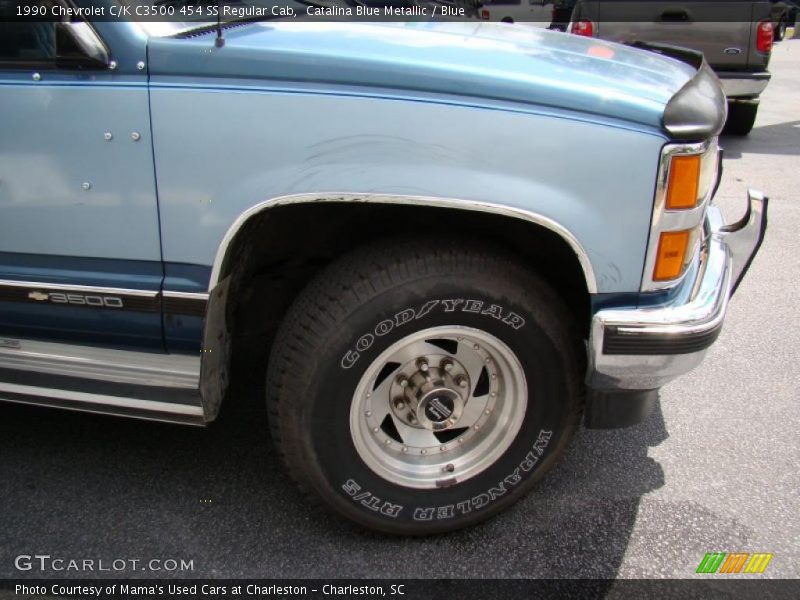 Catalina Blue Metallic / Blue 1990 Chevrolet C/K C3500 454 SS Regular Cab