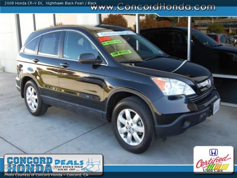 Nighthawk Black Pearl / Black 2008 Honda CR-V EX