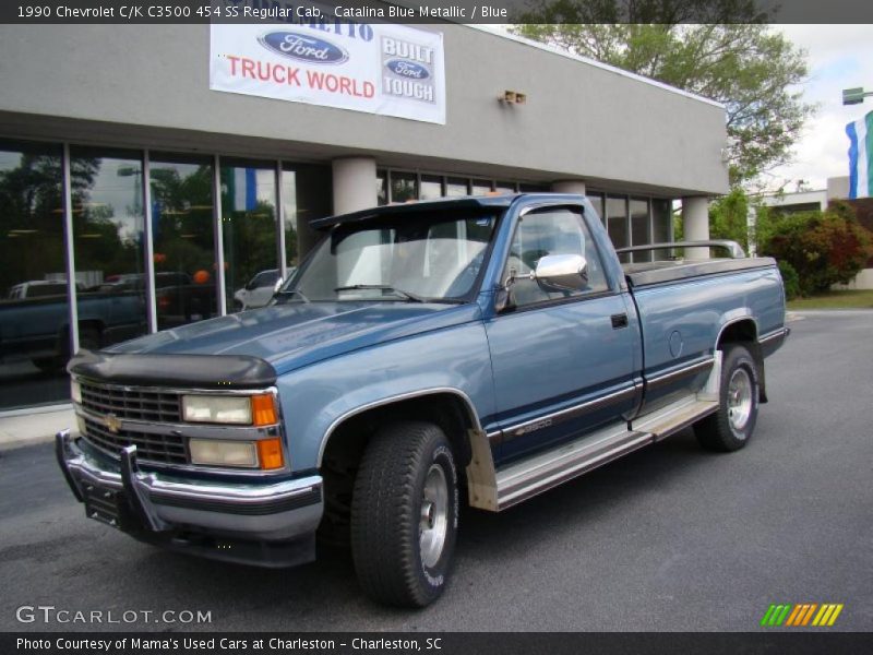 Catalina Blue Metallic / Blue 1990 Chevrolet C/K C3500 454 SS Regular Cab
