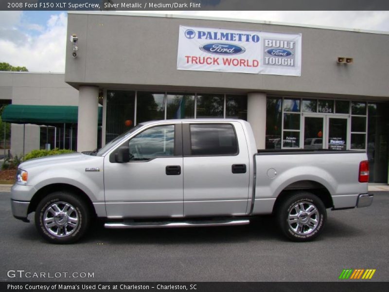 Silver Metallic / Medium/Dark Flint 2008 Ford F150 XLT SuperCrew