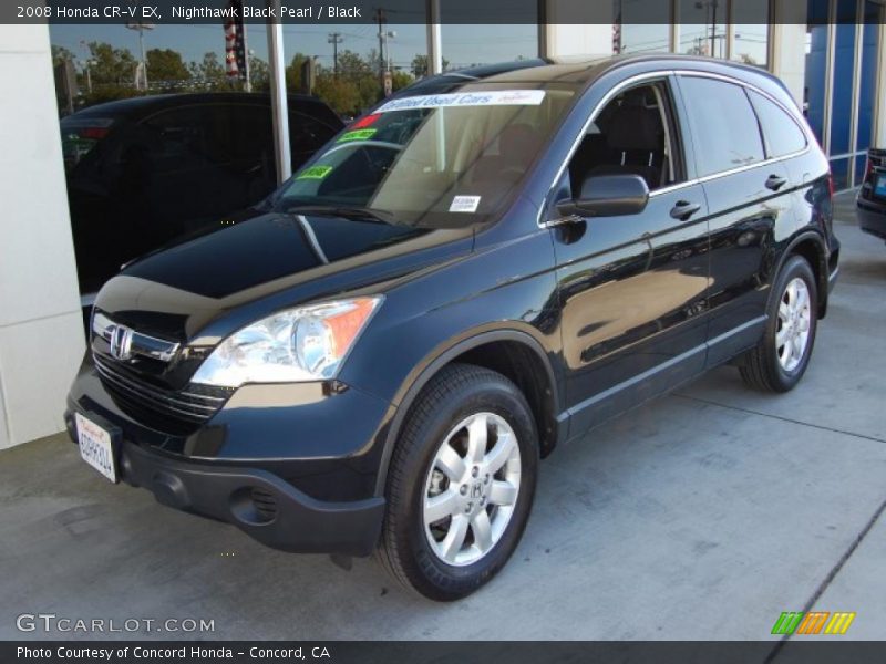 Nighthawk Black Pearl / Black 2008 Honda CR-V EX
