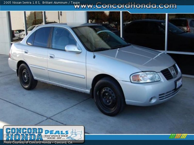 Brilliant Aluminum / Taupe 2005 Nissan Sentra 1.8 S