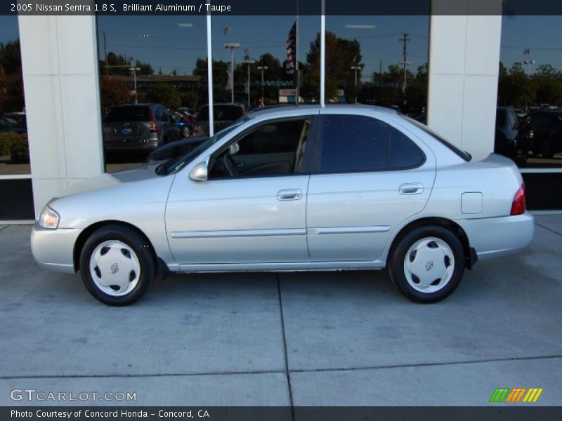 Brilliant Aluminum / Taupe 2005 Nissan Sentra 1.8 S