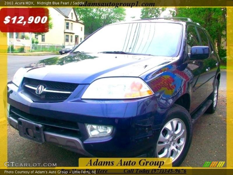 Midnight Blue Pearl / Saddle 2003 Acura MDX