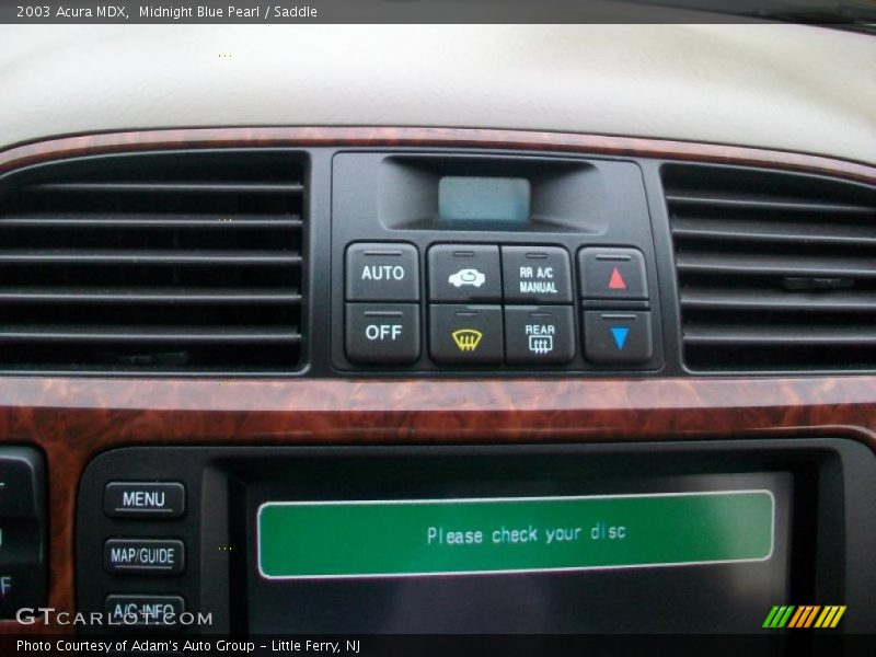 Midnight Blue Pearl / Saddle 2003 Acura MDX