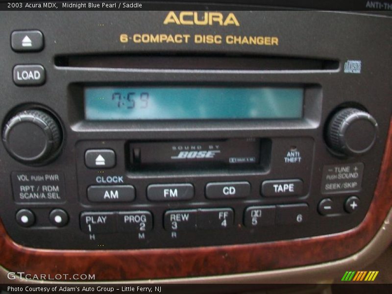 Midnight Blue Pearl / Saddle 2003 Acura MDX