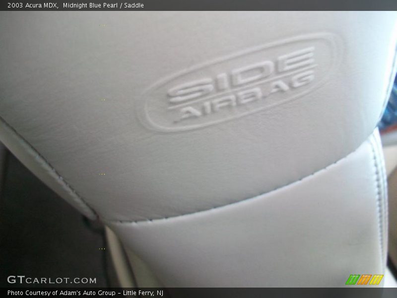 Midnight Blue Pearl / Saddle 2003 Acura MDX