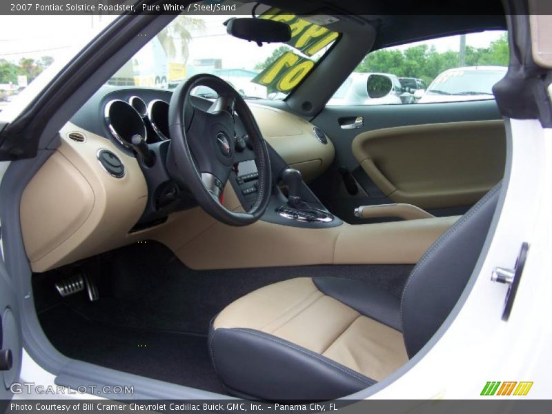 Pure White / Steel/Sand 2007 Pontiac Solstice Roadster