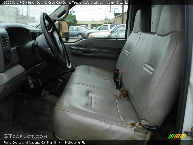 Oxford White / Medium Graphite 2000 Ford F450 Super Duty XL Crew Cab Dump Truck