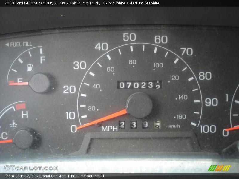 Oxford White / Medium Graphite 2000 Ford F450 Super Duty XL Crew Cab Dump Truck