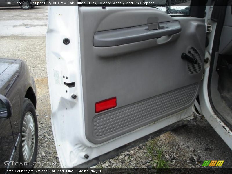 Oxford White / Medium Graphite 2000 Ford F450 Super Duty XL Crew Cab Dump Truck