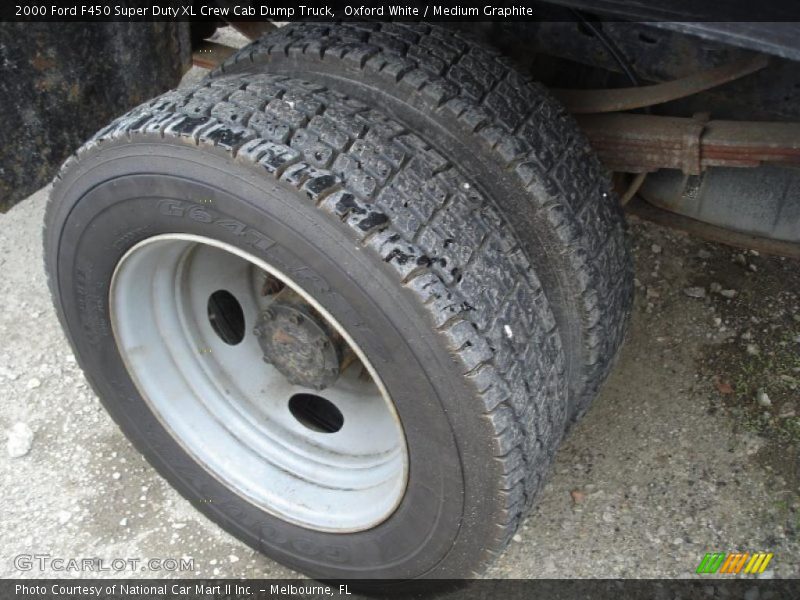 Oxford White / Medium Graphite 2000 Ford F450 Super Duty XL Crew Cab Dump Truck