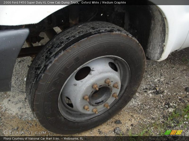 Oxford White / Medium Graphite 2000 Ford F450 Super Duty XL Crew Cab Dump Truck